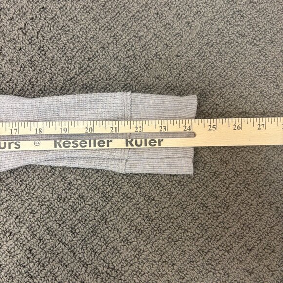 TNA Aritzia Shirt Small Cotton Blend Waffle Knit Scoop Neck Curved Hem Basic - Picture 7 of 10